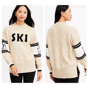 Lou & Grey Ski Cotton Blend Tunic Sweater in Brown Sugar Heather Sz. XXL